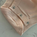 Swaddle Designs 3Pk Organic Cotton Bodysuits, Soft Pink/Jadeite/Sand Dollar Image 5