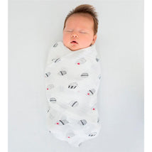Swaddle Designs - Black & White Cupcakes Marquisette Swaddle Blanket Image 2