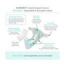 Swaddle Designs Honest Cotton Muslin Hybrid Reusable Cloth Diaper Cover, Spotted Image 3