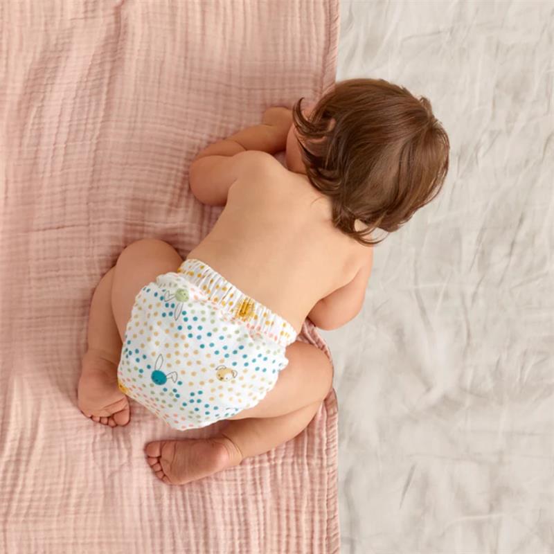 Swaddle Designs Honest Cotton Muslin Hybrid Reusable Cloth Diaper Cover, Spotted Image 6