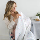 Swaddle Designs Muslin Swaddle Single, Watercolor Mini Multi Dots Image 4