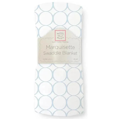 Swaddle Designs - Pastel Blue Mod Circles Marquisette Swaddle Blanket Image 1