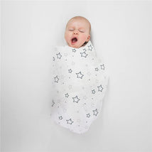Swaddle Designs - Sterling Stars Muslin Swaddle Blanket, Premium Cotton Image 2