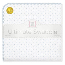 Swaddle Designs - Ultimate Swaddle Blanket, Polka Dots, Pastel Blue Image 1