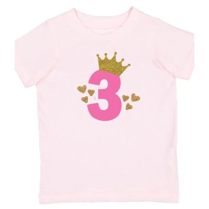 Sweet Wink - 3Rd Birthday Girl Princess Short Sleeve Shirt Image 1