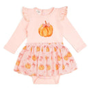 Sweet Wink - Coquette Pumpkin Long Sleeve Tutu Bodysuit Image 1