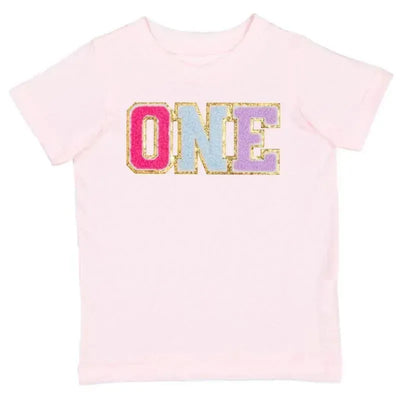 Sweet Wink - First Birthday Patch Short Sleeve T-Shirt Kids Birthday Image 1