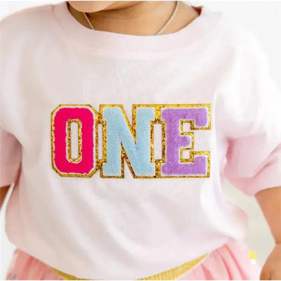 Sweet Wink - First Birthday Patch Short Sleeve T-Shirt Kids Birthday Image 2