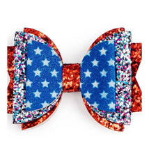 Sweet Wink - Kids Hair Clip Flag Bow Clip 4Th Of July Image 1