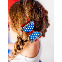 Sweet Wink - Kids Hair Clip Flag Bow Clip 4Th Of July Image 2