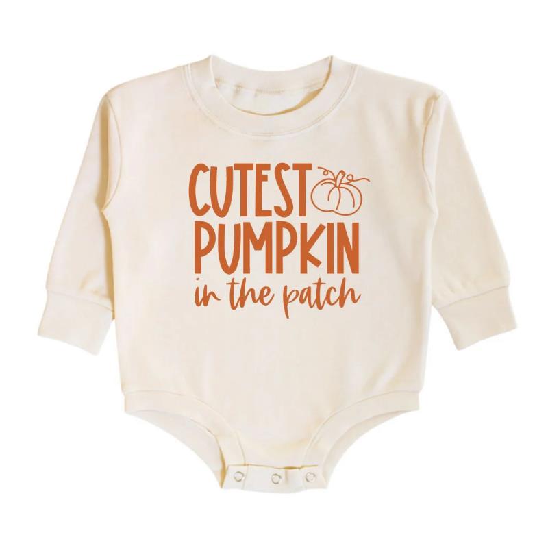 Sweet Wink - Little Pumpkin Patch Long Sleeve Romper