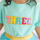 Sweet Wink - Third Birthday Patch Short Sleeve T-Shirt Kids Birthday Image 2