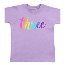 Sweet Wink - Three Bright Rainbow Short Sleeve Shirt Birthday Tee, 3T Image 1