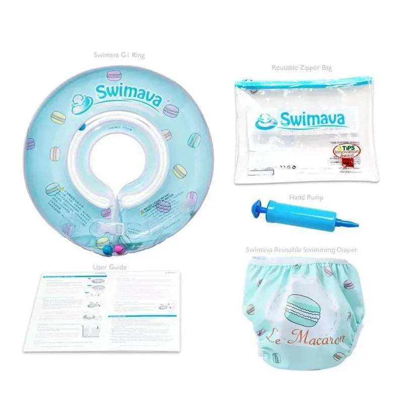 Swimava Neck Float - Blue Macaron Image 3