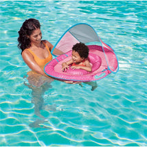 Swimways - Baby Pool Float With Canopy & Upf Protection Pink Image 2