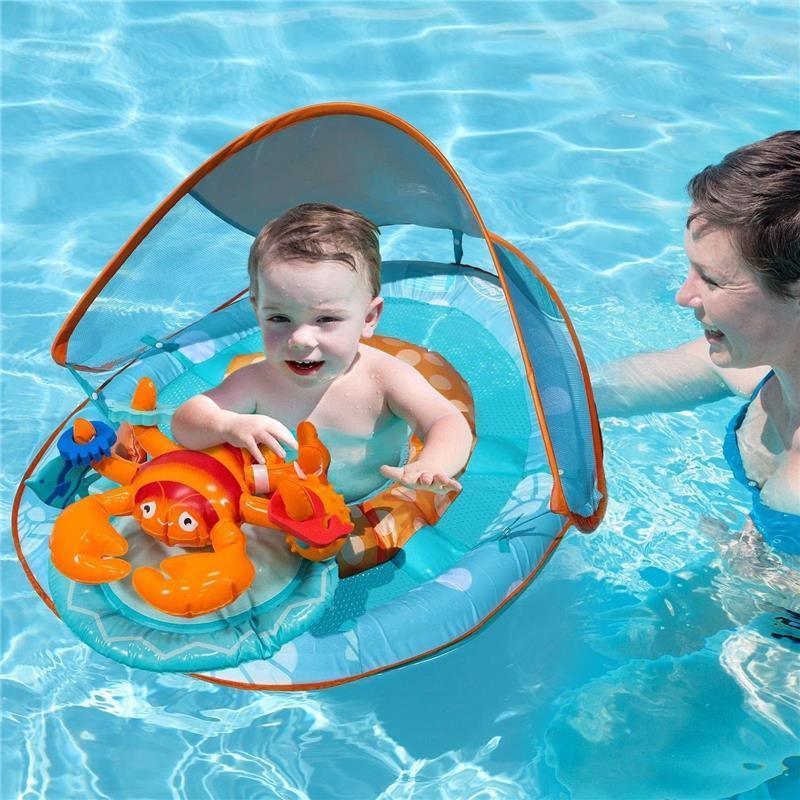 Swimways Baby Spring Float Activity Center With Canopy - Crab Image 2