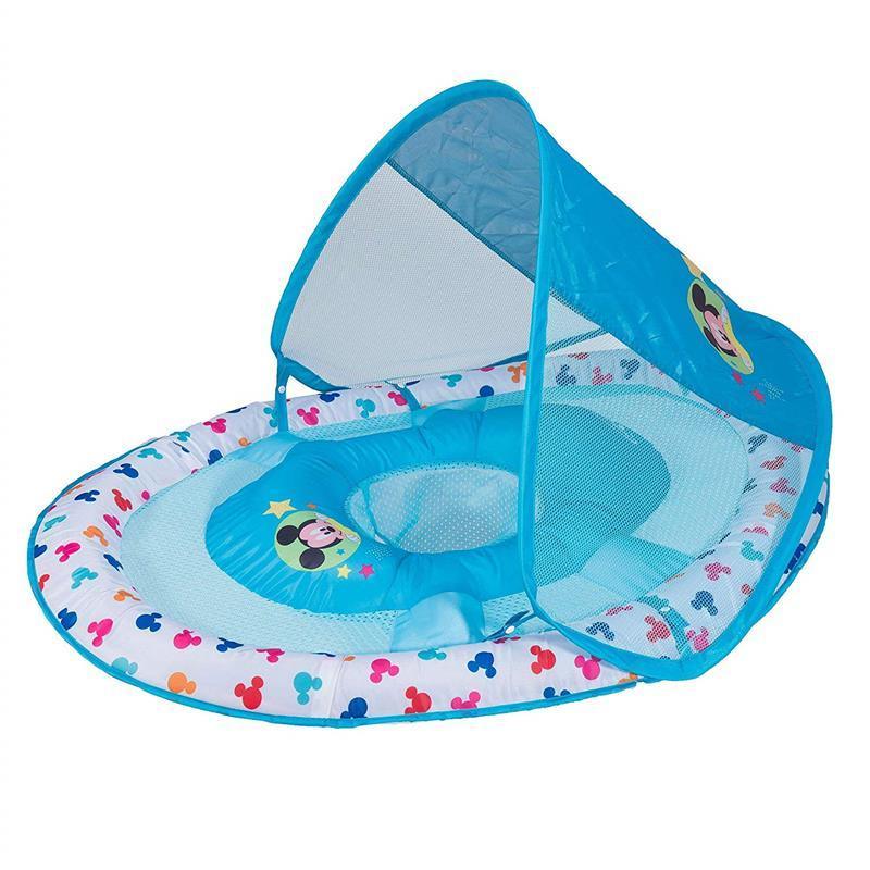 Swimways Baby Spring Float Sun Canopy Mickey Mouse Image 1