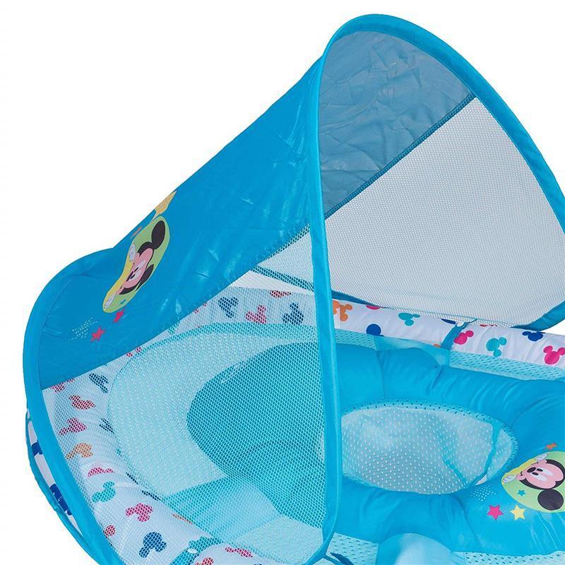 Swimways Baby Spring Float Sun Canopy Mickey Mouse Image 6