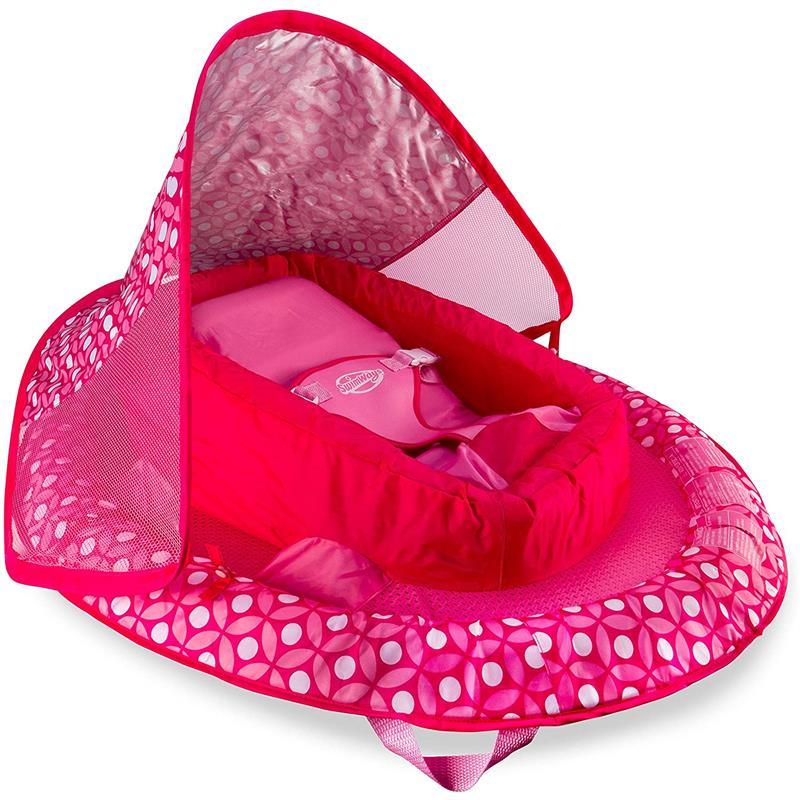 SwimWays Infant Baby Spring Float | Baby Girl Float - Pink Flower Image 15