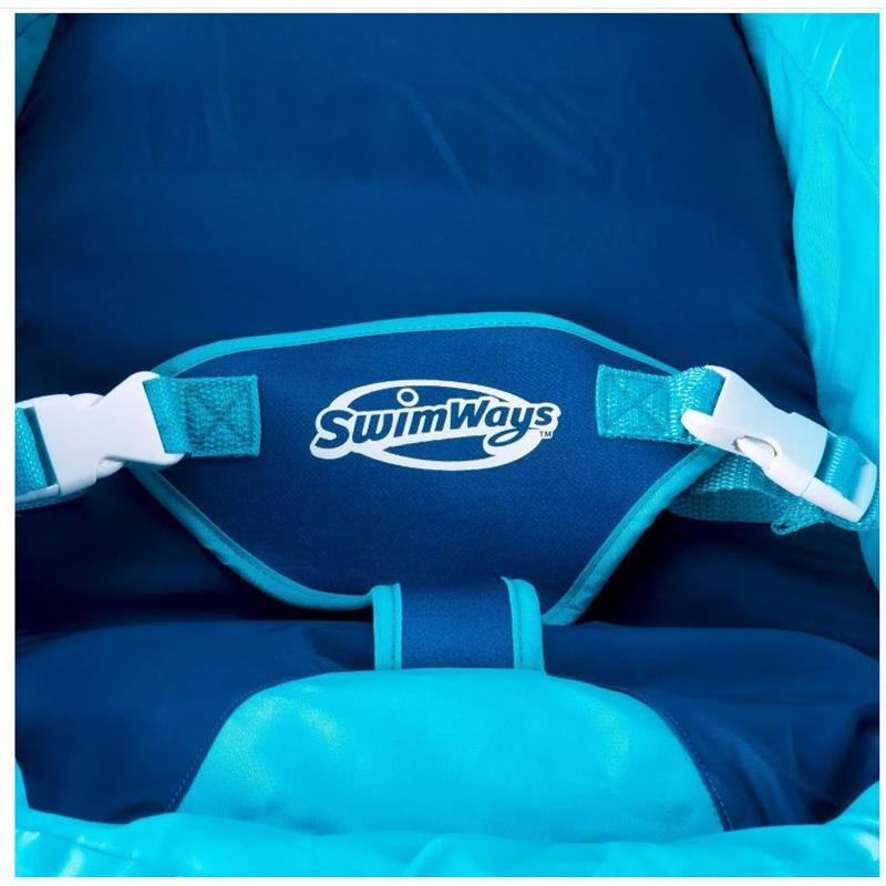 Swimways - Infant Baby Spring Float, Blue | Baby Pool Float with Canopy  Image 3