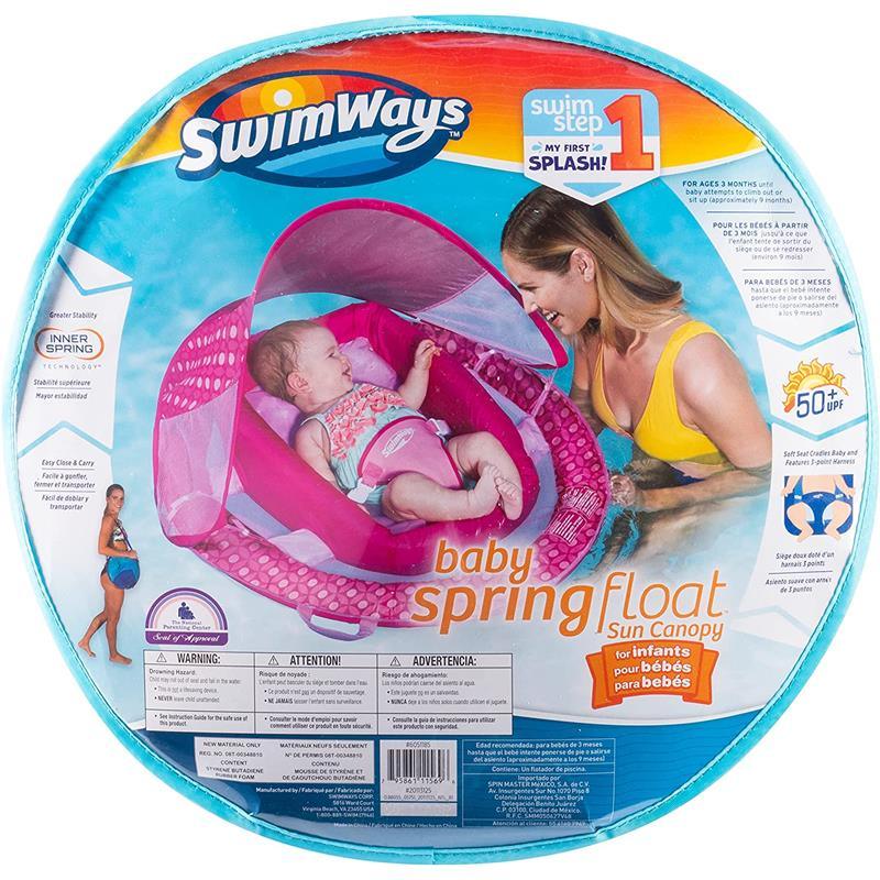 Swimways - Infant Baby Spring Float, Pink Flower Image 5