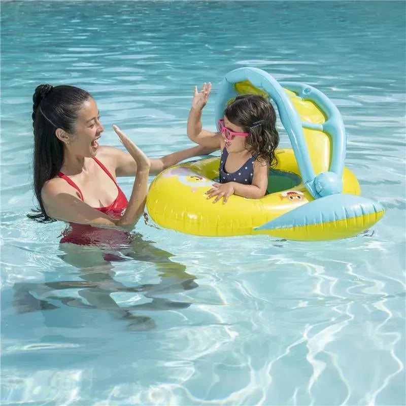 SwimWays Pinkfong Baby Shark Sun Canopy Baby Boat with Music Image 3