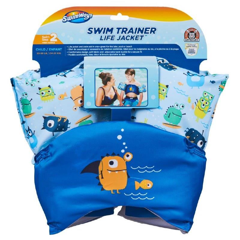 Swimways - Swim Trainer Life Jacket (Pfd), Blue Monster Image 2