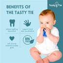 Tasty Tie -Teething Bib Tie, Seersucker Image 3