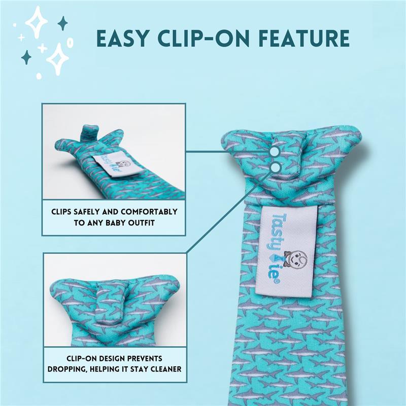 Tasty Tie - Teething Bib Tie, Shark Image 9