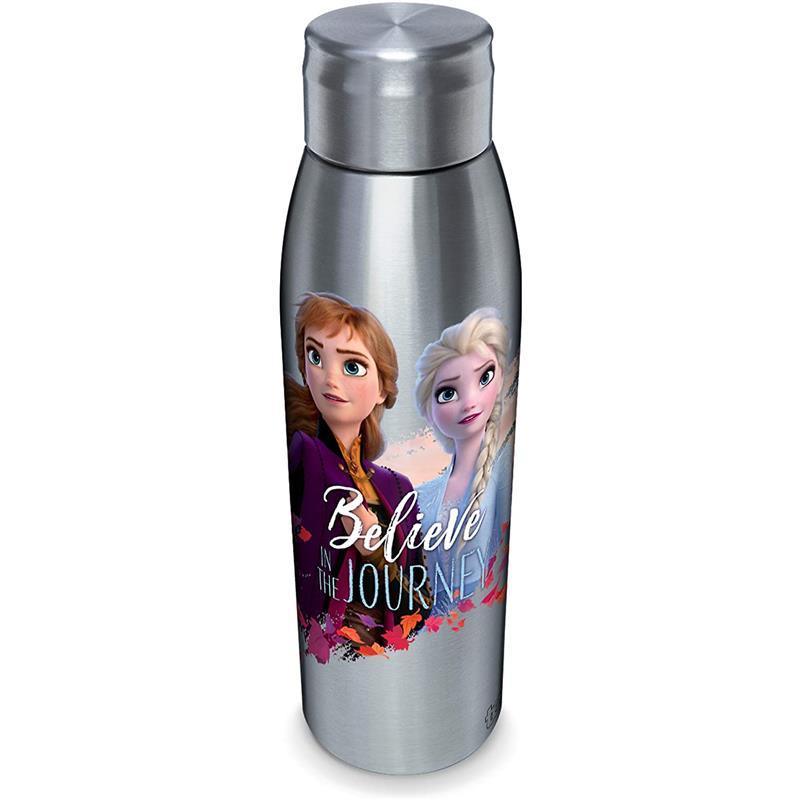 Tervis - Stainless Steel Slim Bottle With Lid, Disney Frozen 2 Anna Elsa Journey Image 1