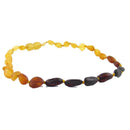 The Amber Monkey 12-13 Inch Necklace, Raw Rainbow Bean Pop Image 1
