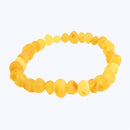The Amber Monkey - 7-8 inch Baltic Amber Raw Lemon Stretch Bracelet Image 1