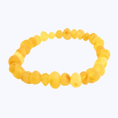 The Amber Monkey - 7-8 inch Baltic Amber Raw Lemon Stretch Bracelet Image 1
