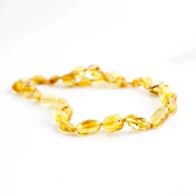 The Amber Monkey - Baltic Amber 8-9 Bracelet or Anklet, Lemon Bean Image 1