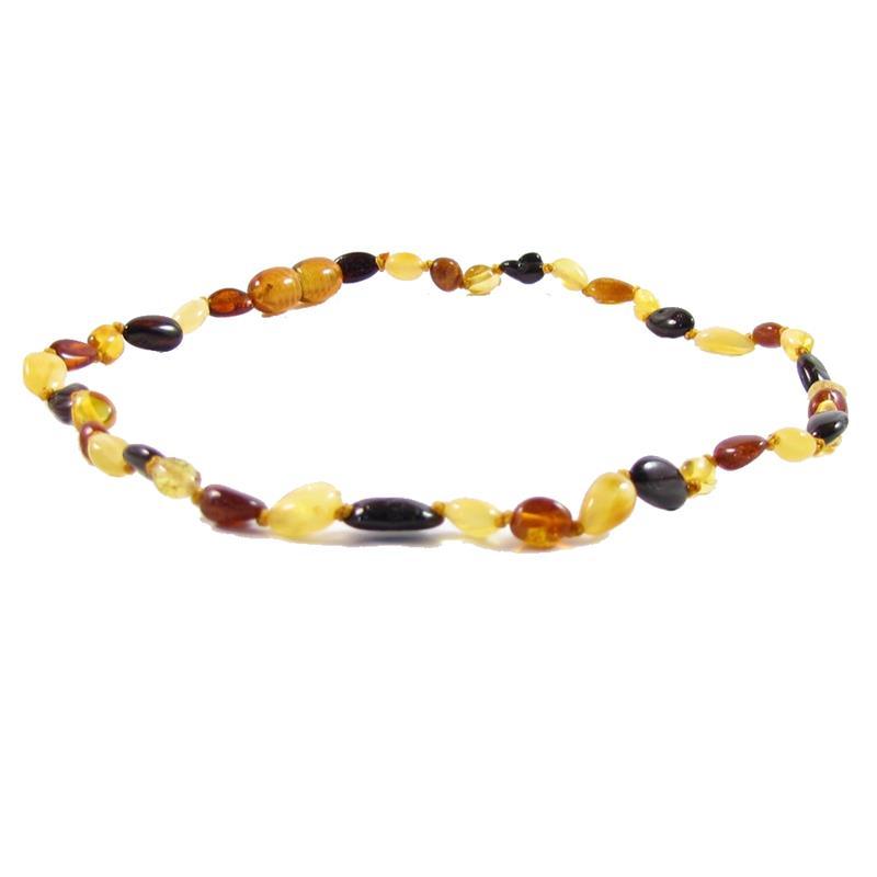 The Amber Monkey - Polished Baltic Amber 12-13 inch Necklace, Multi Bean POP Image 1