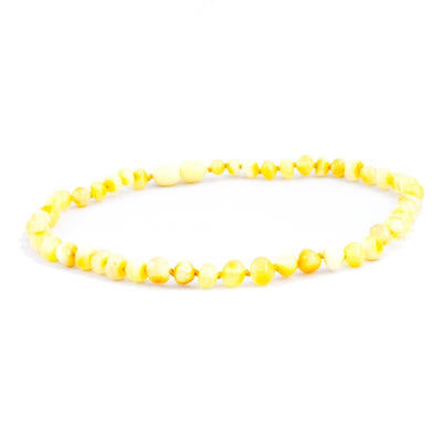 The Amber Monkey - Polished Baroque Baltic Amber 10-11 inch Necklace, Milk POP Image 1