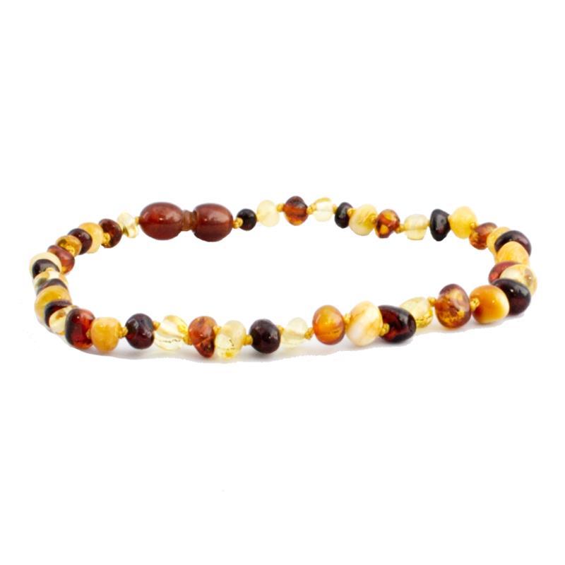 The Amber Monkey - Polished Baroque Baltic Amber 12-13 inch Necklace, Multi Beans POP Image 1