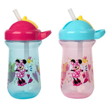 The First Years - Disney Minnie Flip Top Straw Cup, 2pk - Blue/Pink Image 1