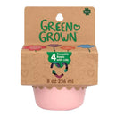 The First Years - GreenGrown Reusable Toddler Snack Bowls with Lids - Pink - 4pk/8oz Image 3