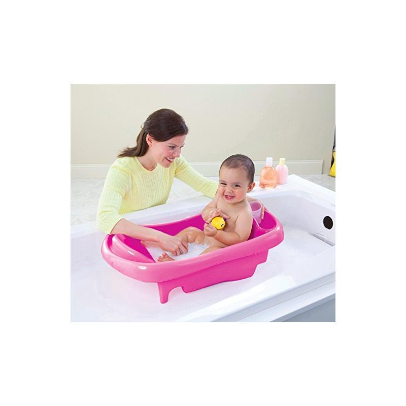 The First Years Sure Comfort Deluxe Newborn to Toddler Tub with Sling - Pink Image 3