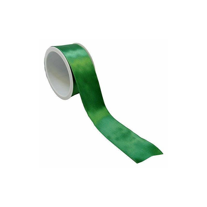 The Gift Wrap Company Green Wide Wired Edge Bright Satin Ribbon - 6/Pk Image 1