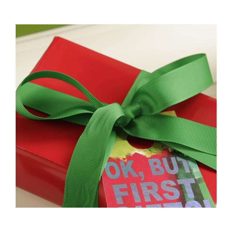 The Gift Wrap Company Grosgrain Ribbon Green Image 2