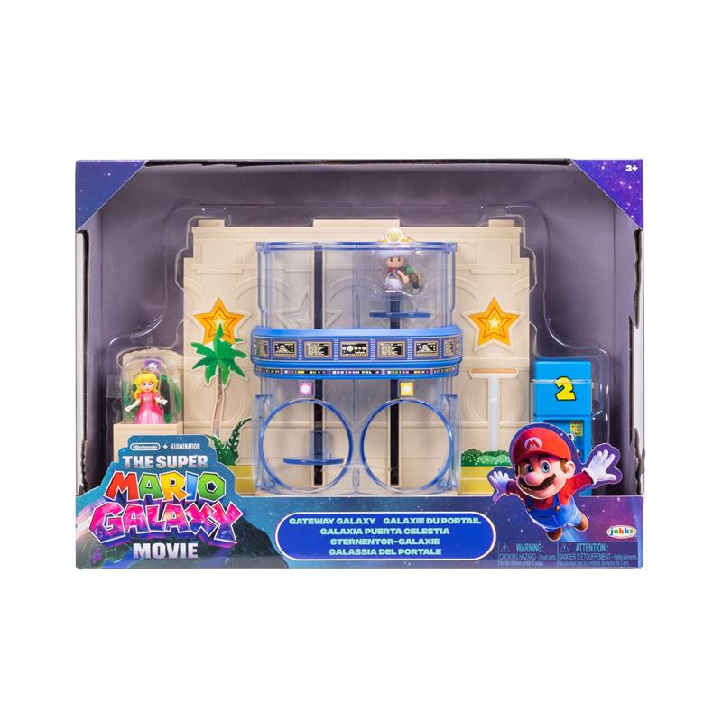THE SUPER MARIO BROS. MOVIE - The Super Mario Galaxy Movie – Gateway Galaxy Diorama Playset with 1.5 Inch Princes Peach and Exclusive Captain Toad  Image 4