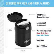 Thermos FUNtainer Stainless Steel Food Jar 10 oz - Black Image 2