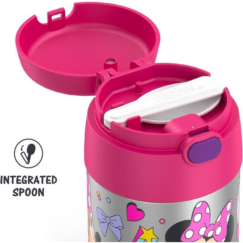 THERMOS - 10Oz Stainless Steel Insulated Food Jar with Spoon, Preschool Minnie Image 3