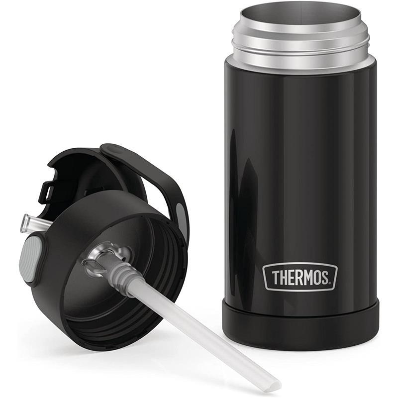 Thermos - 12 Oz. Stainless Steel Funtainer Bottle, Matte Black Image 4