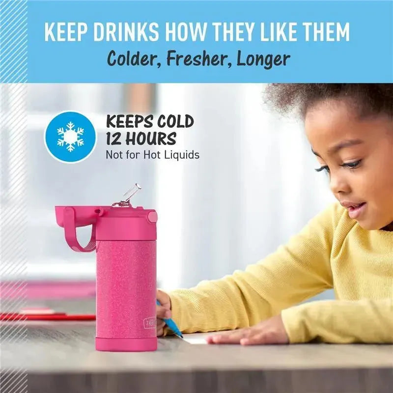 Thermos - 12 Oz. Stainless Steel Non-Licensed Funtainer® Bottle, Pink Image 3