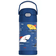 Thermos - 12 Oz. Stainless Steel Non-Licensed Funtainer® Bottle, Sharks Image 1