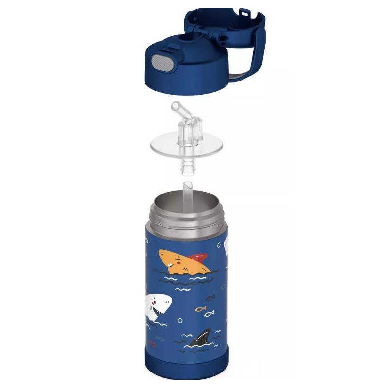 Thermos - 12 Oz. Stainless Steel Non-Licensed Funtainer® Bottle, Sharks Image 6