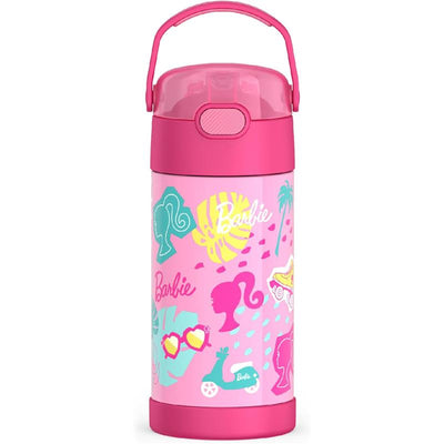 THERMOS - 12Oz Stainless Steel Insulated Straw Bottle, Barbie Image 1